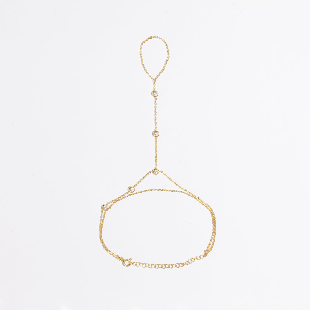 Droplet Hand Chain - Gold